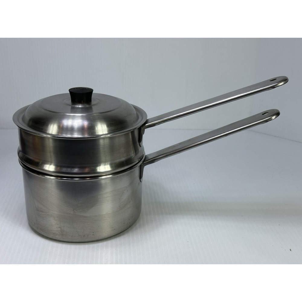Vintage Lewis 1927 Stainless Ware‎ Double Boiler West Bend Lid